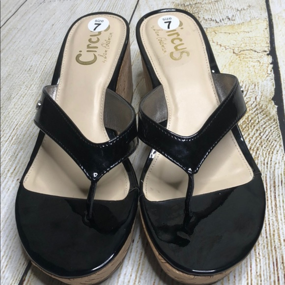 Circus by Sam Edelman Raquel Patent Cork Wedge - Picture 2 of 7